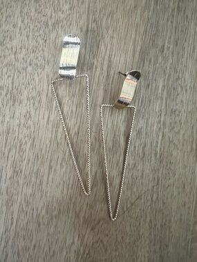 Elegant Gold-Tone Triangle Drop Earrings - Lightweight Women Jewelry